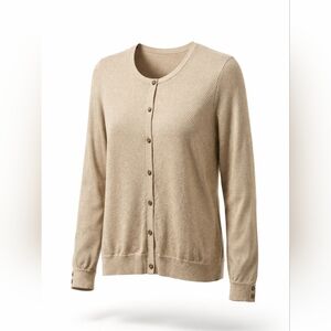 Calvin Klein | Gold Metallic Button Front Cardigan XL  Shimmer Knit Sweater